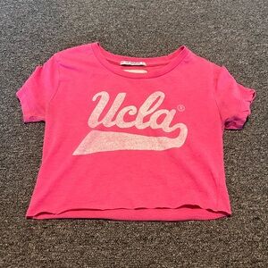 Women's Pink UCLA Crop Top